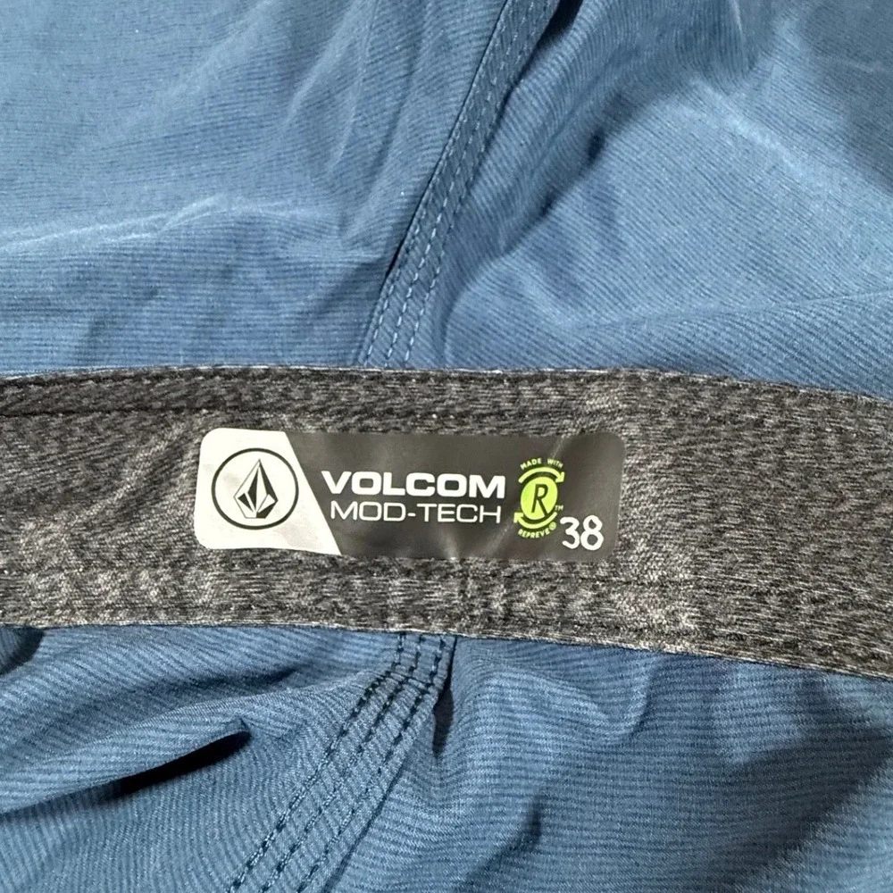 Volcom Lido Solid Mod 20 Boardshorts Indigo Blue Mens 38 A0811926 NEW